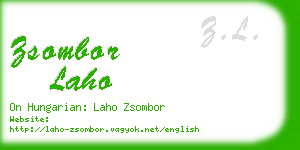 zsombor laho business card